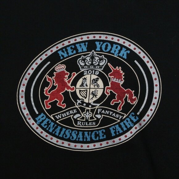 New York Renaissance Faire 2019 T-Shirt size L - Fantasy Unicorn Renfair D&D 933 - Picture 2 of 3